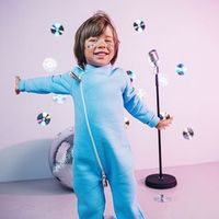 Комбинезон косуха с клапаном "Светлый деним" утепленный