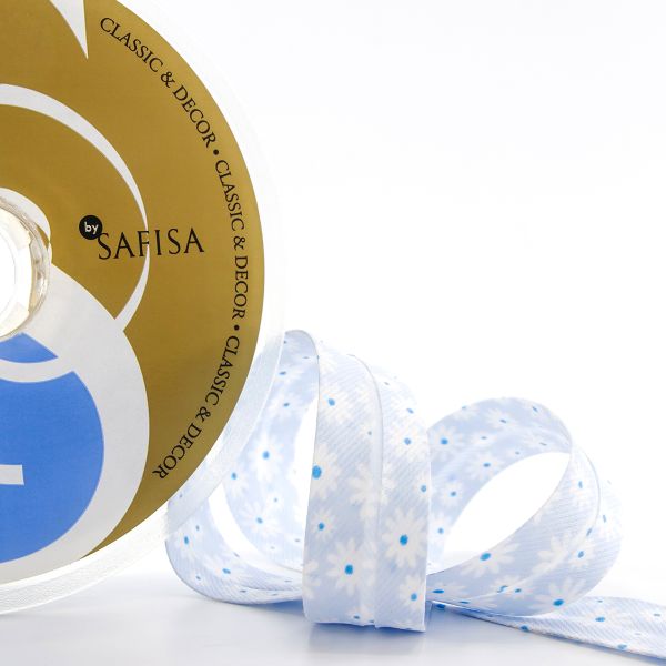 Косая бейка с рисунком 20 мм / 20 метров, диз.6522 04, Safisa (Spiral)
