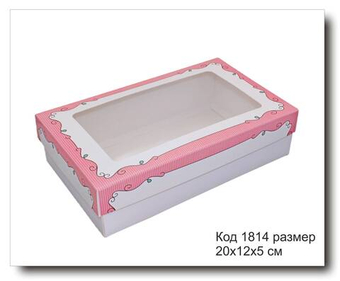 Коробка с окном код 1814 размер 20х12х5 см