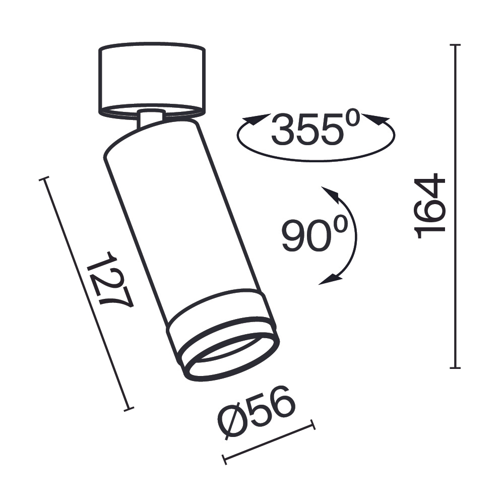Накладной светодиодный светильник Maytoni Focus Zoom C055CL-L12W3K-Z-W