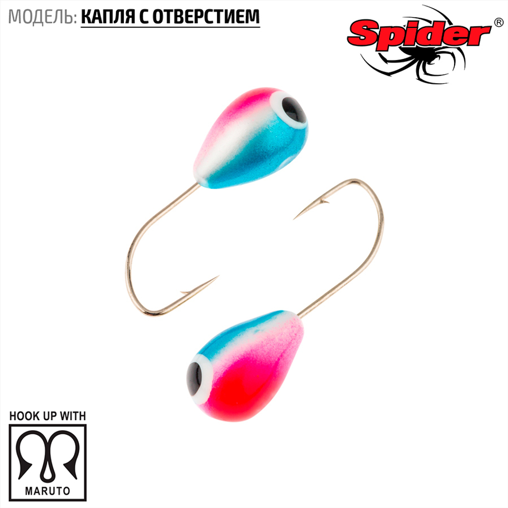 Мормышка вольфрамовая Spider 1240 "Капля с отверстием" (4мм, 0.8гр)