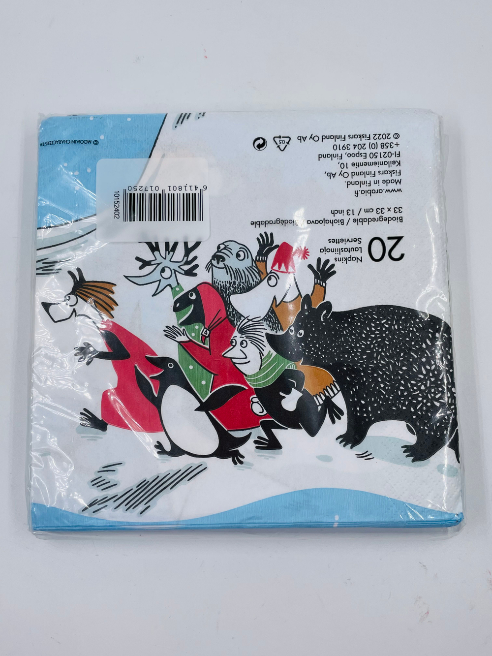 Салфетки бумажные Moomin, Прыжки с трамплина, 33х33 см, 20 салфеток (из Финляндии)