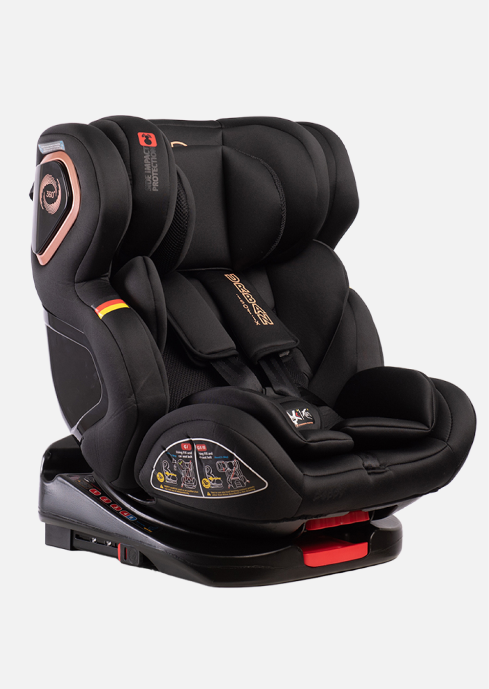 Peppy Автокресло Urban Isofix Gold black черный/золотой 0-36