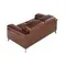 Двухместный диван с реклайнером Angel Cerda 5319-2P, коричневая кожа