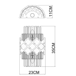 Настенный светильник Arte Lamp AMELIA A1039AP-2BK, 2хE14