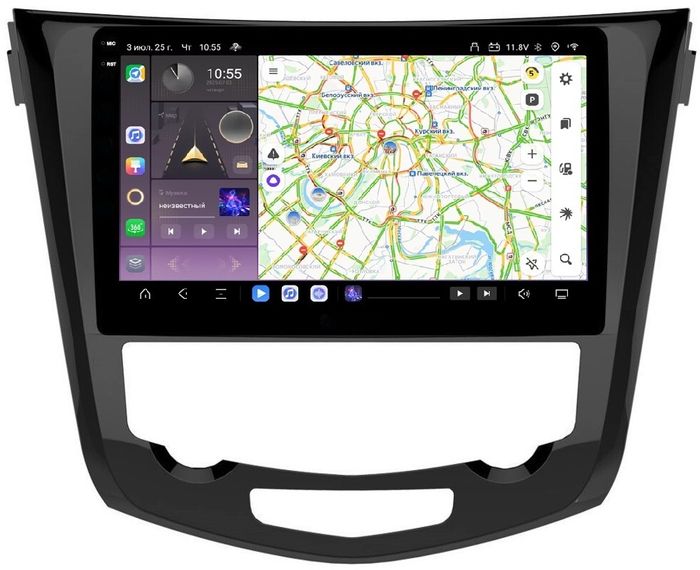 Магнитола для Nissan X-Trail T32, Qashqai J11 2014-2022 (поддержка автопарковки) - Kuberg OL-1668 QLed+2K, Android 13, Быстрейшая, CarPlay, 4G SIM-слот
