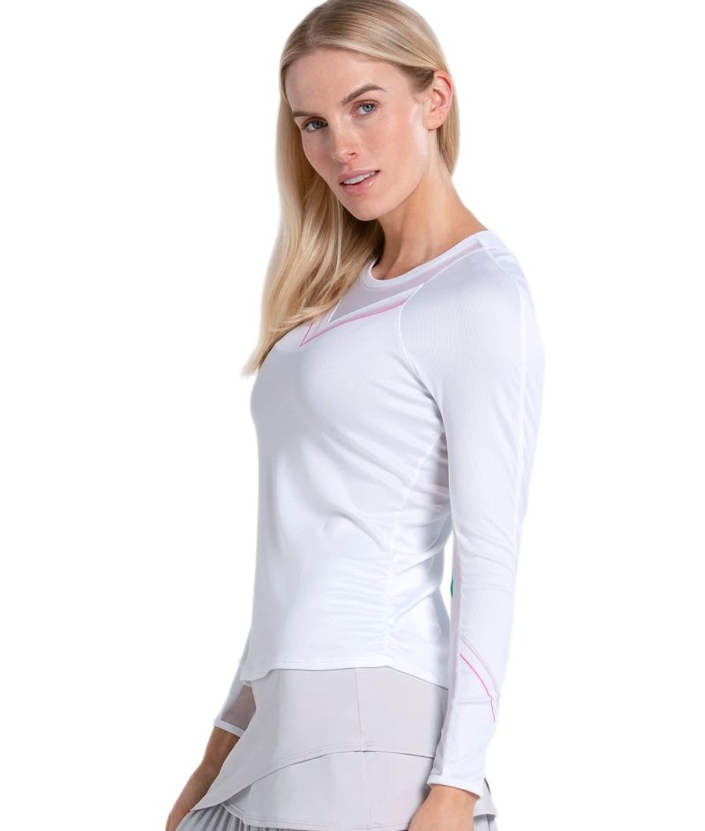 Женская футболка (дл. рукав) Lucky in Love Weave It To Me Long Sleeve — white