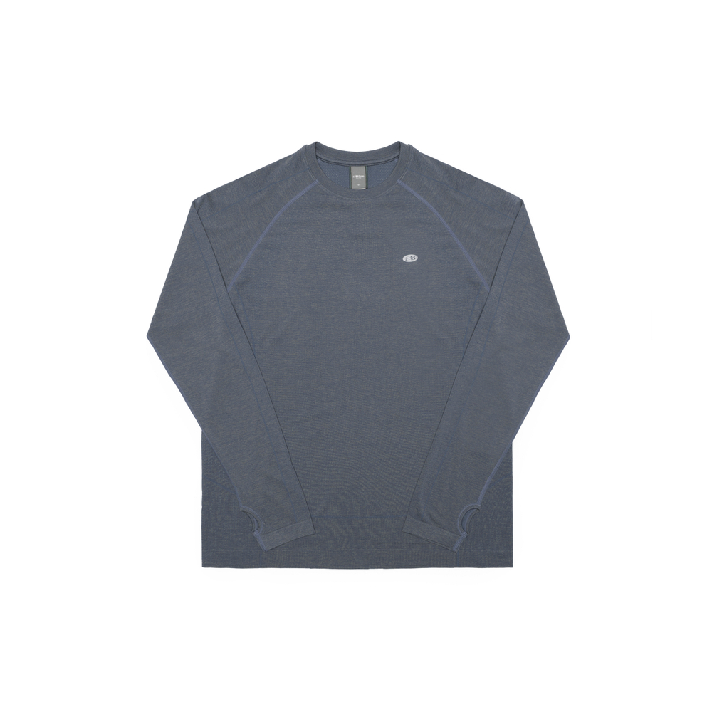 Лонгслив Nothomme Blue Seamless Knit Mesh Running Long Sleeve "Graphite Grey"
