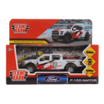 Модель ин. мет. "Ford F-150 Raptor Спорт" 12см, двери,багаж,белый, коробка F150RAP-12SRT-WH (Технопарк)