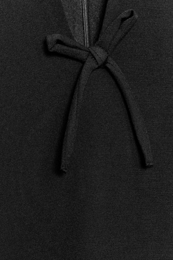 ZARA МИНИ-ПЛАТЬЕ С БАНТОМ, ЧЕРНЫЙ