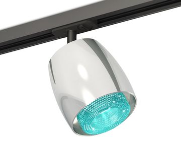 Комплект трекового светильника с композитным хрусталем 1* MR16 GU5.3 XT1143010 PSL/BL/SBK серебро полированное/голубой/чёрный песок (A2537, C1143, N7194) Ambrella