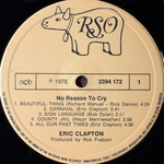 Eric Clapton ‎– No Reason To Cry (Скандинавия 1976г.)