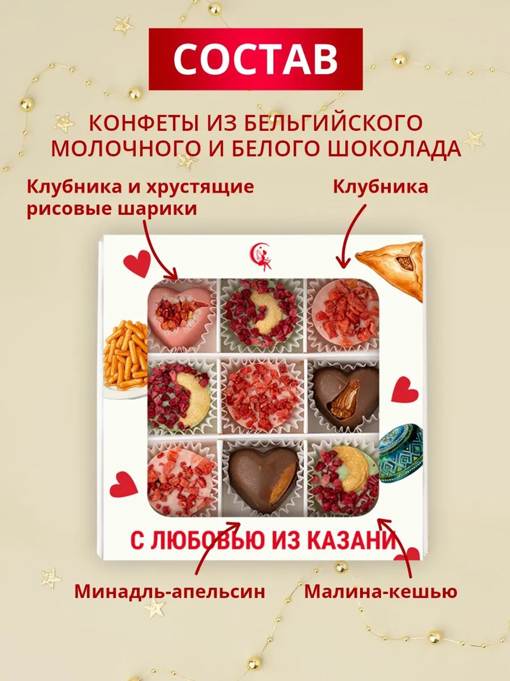 Конфеты шоколадные Сувенир из Казани набор подарочный