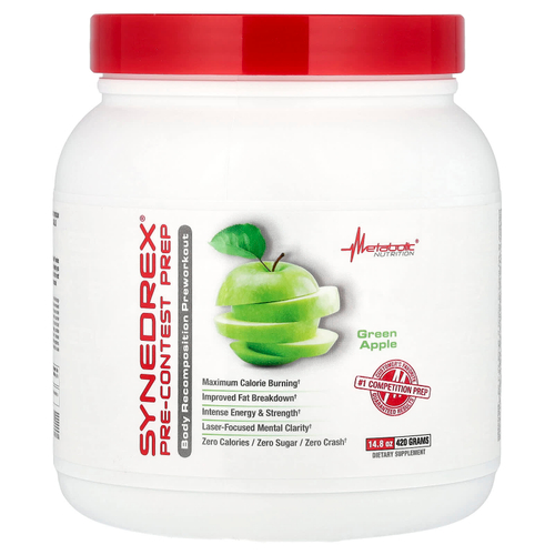 Metabolic Nutrition, Synedrex, предсоревновательная подготовка, зеленое яблоко, 420 г (14,8 унции)