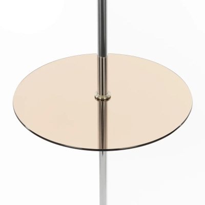 Citilux Линц CL402973T Торшер хром со столиком и кремовым абажуром