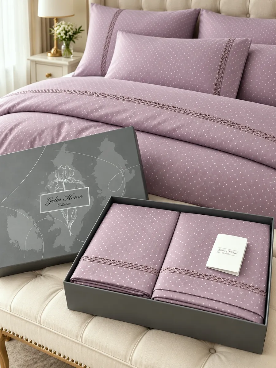 Gelin Home КПБ 6 пр. MYKONOS сиреневый пододеяльник 200*220, простынь 240*260, наволочки 50*70 2шт, декоративные наволочки 50*70 2шт GLNN204 — фото 4