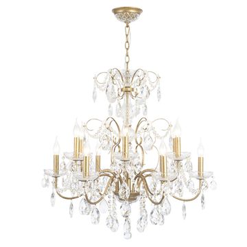 Подвесная люстра 12*E14 ODELIS SP12 GOLD золото Crystal Lux
