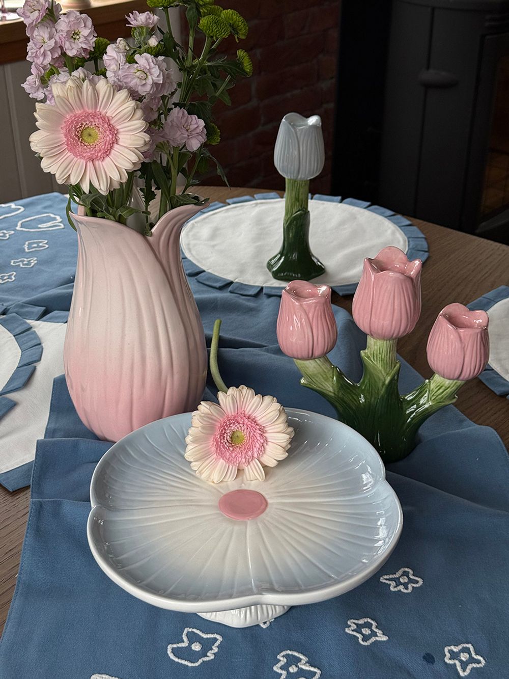 Подсвечник Floret для трех свечей из коллекции Blossom, 20 см