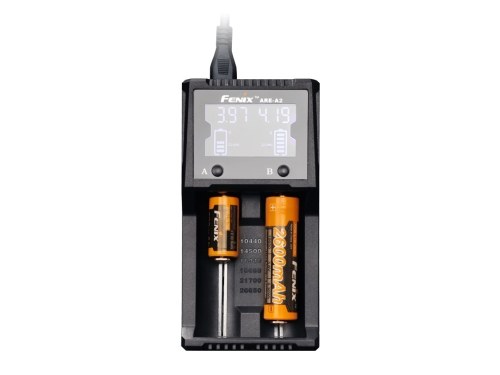 Зарядное устройство Fenix ARE-A2 (АА, ААА, 18650, 14500, 26650, С)