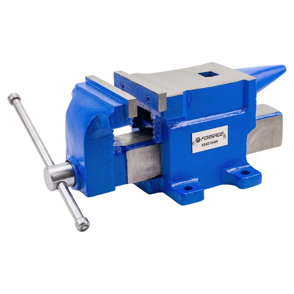 Тиски стальные с наковальней 4''100мм Forsage F-6540104W