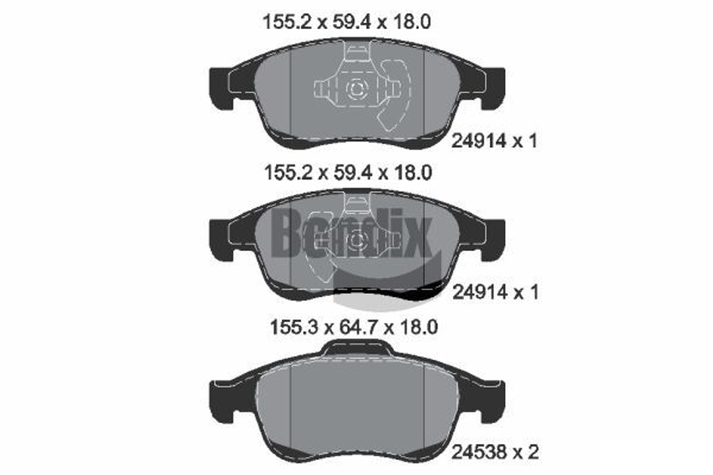 BENDIX Braking - BPD1009-BEN - Brake Pad Set, disc brake