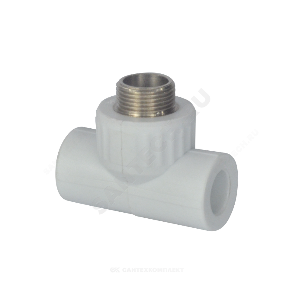 Тройник PP-R комбинированный белый Дн 20х3/4" НР VALFEX 10128120