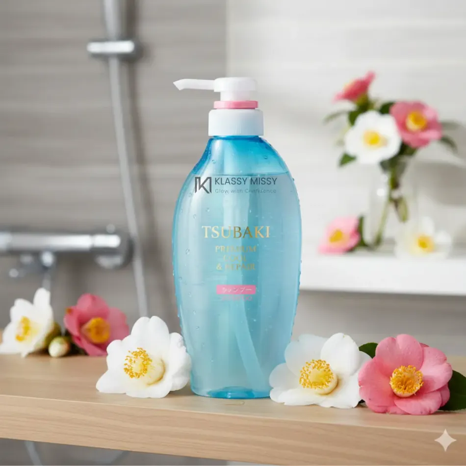 Tsubaki Premium Cool Shampoo Премиальный охлаждающий шампунь 450 мл