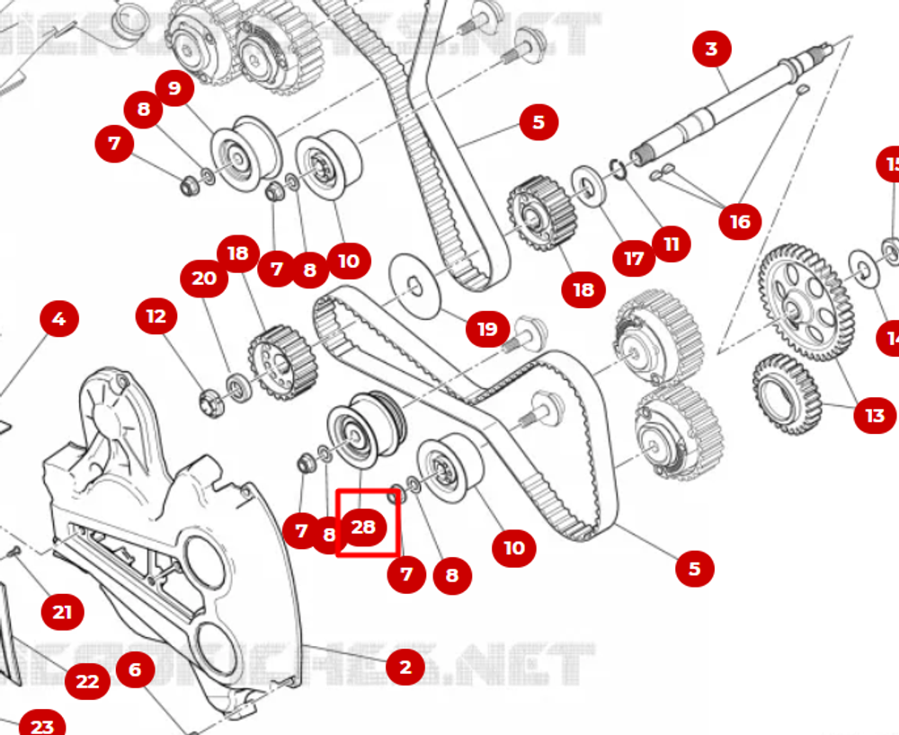 Ducati Ролик ГРМ 45120301A