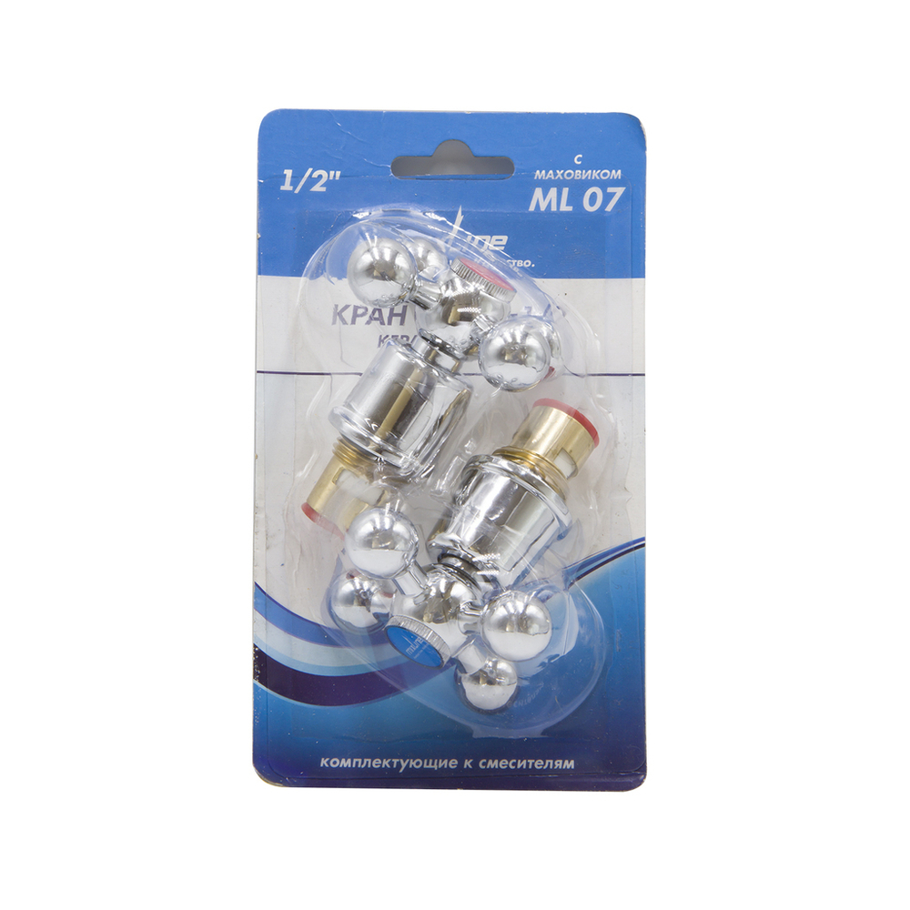 Кран-букса 1/2 кер 8*24 с маховиком КРЕСТ МЛ07 (ML07)  (блистер) MIXLINE пара