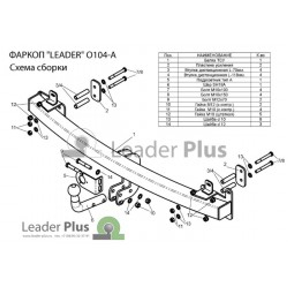 ТСУ для OPEL ZAFIRA (F75/B) (минивен) 1998-2005/2005-2012 O104-A