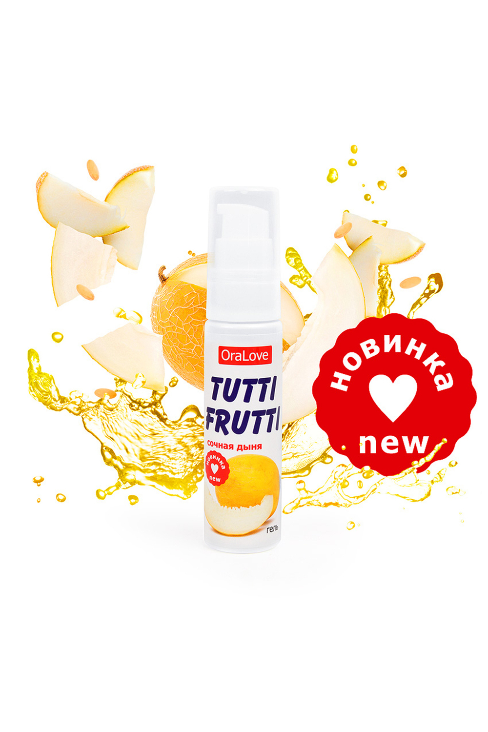 Съедобная гель-смазка Tutti-Frutti сочная дыня 30 г