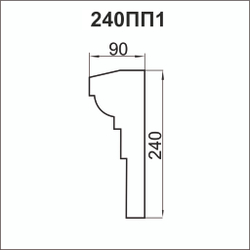 Подоконник 240ПП1 240Х90