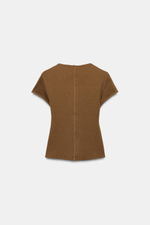 ФУТБОЛКА В РУБЧИК НА ПУГОВИЦАХ — ZARA