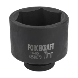 Головка ударная глубокая 1'', 70мм (6гр) FORCEKRAFT FK-48510070