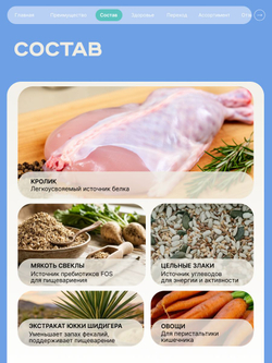 Корм сухой для собак породы Русская псовая борзая, с кроликом, 3 кг, QUATTRO