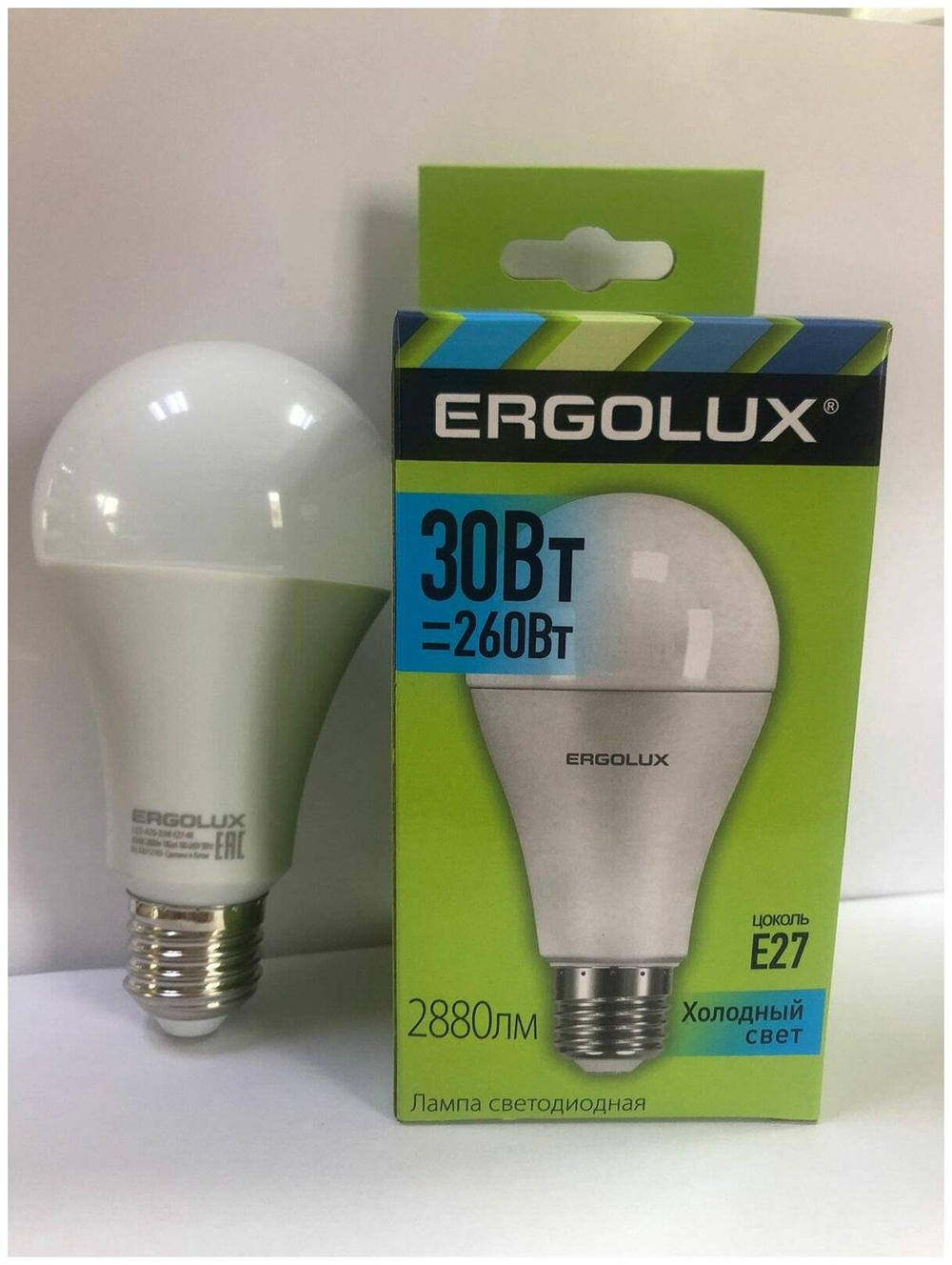 ERGOLUX LED30-А70/845/D E27 220В шарик шт. (14229)