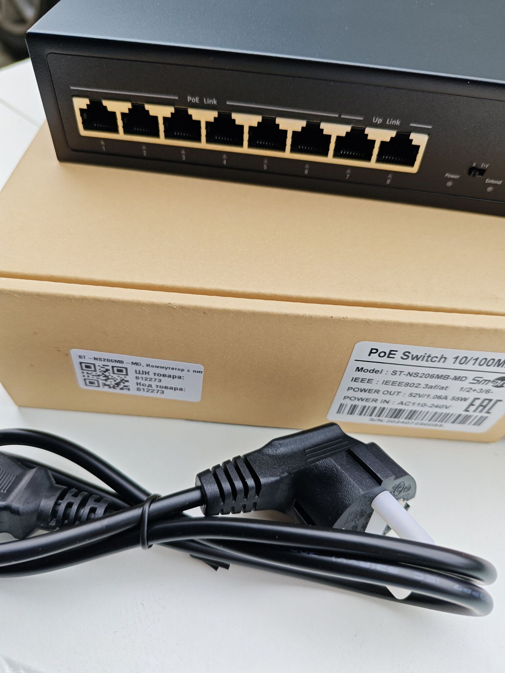 ST-NS206MB-MD Коммутатор POE 6 PoE портов и 2 Uplink порта