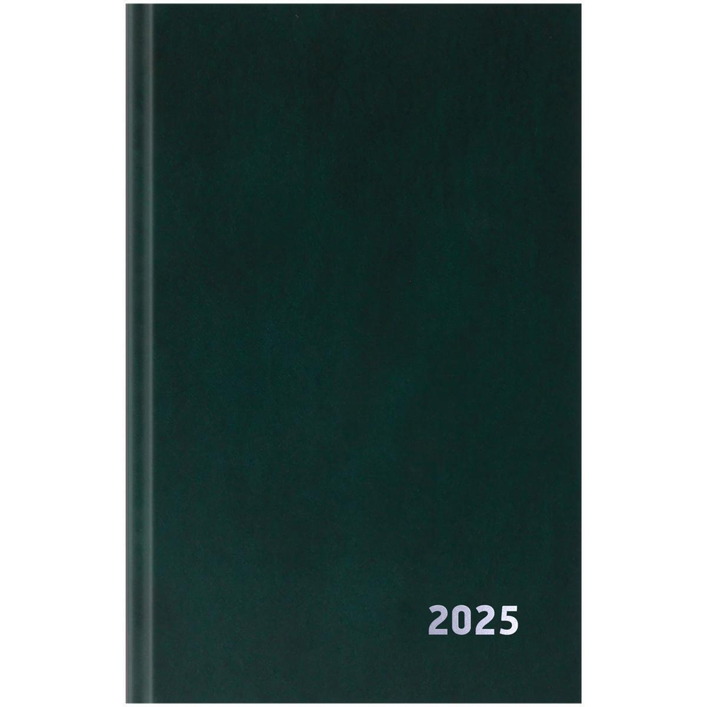 Ежедневник датированный 2025г. А5 168л. зеленый, бумвинил (BG)