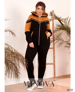 Костюм 8-280-чёрный-горчица Minova