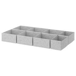 IKEA KOMPLEMENT  (ИКЕА КОМПЛЕМЕНТ)  -  Коробка, 8 шт. - светло-серый 90x54 см