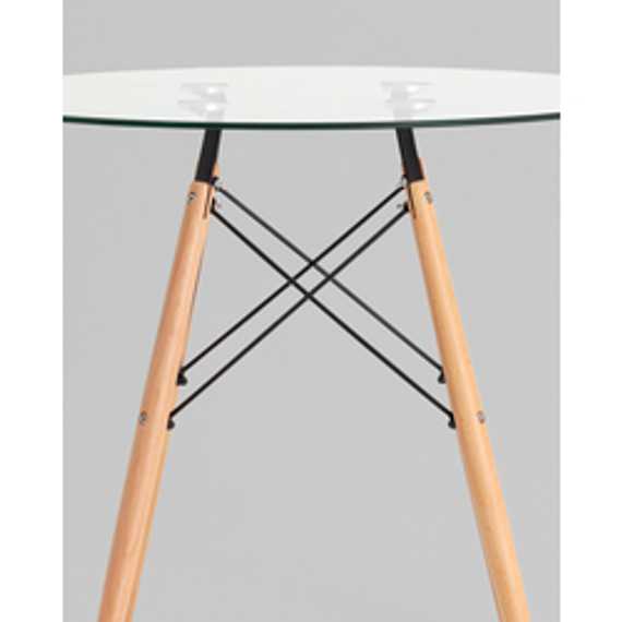 Стол Eames DSW NEW D80 стеклянный