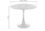 Стол стеклянный Woodville Tulip 90 super white glass