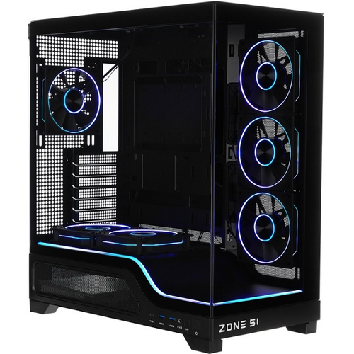 Корпус Midi-Tower ZONE 51 PHANTOM Black, ARGB, E-ATX, черный (Z51CASPHNBK)