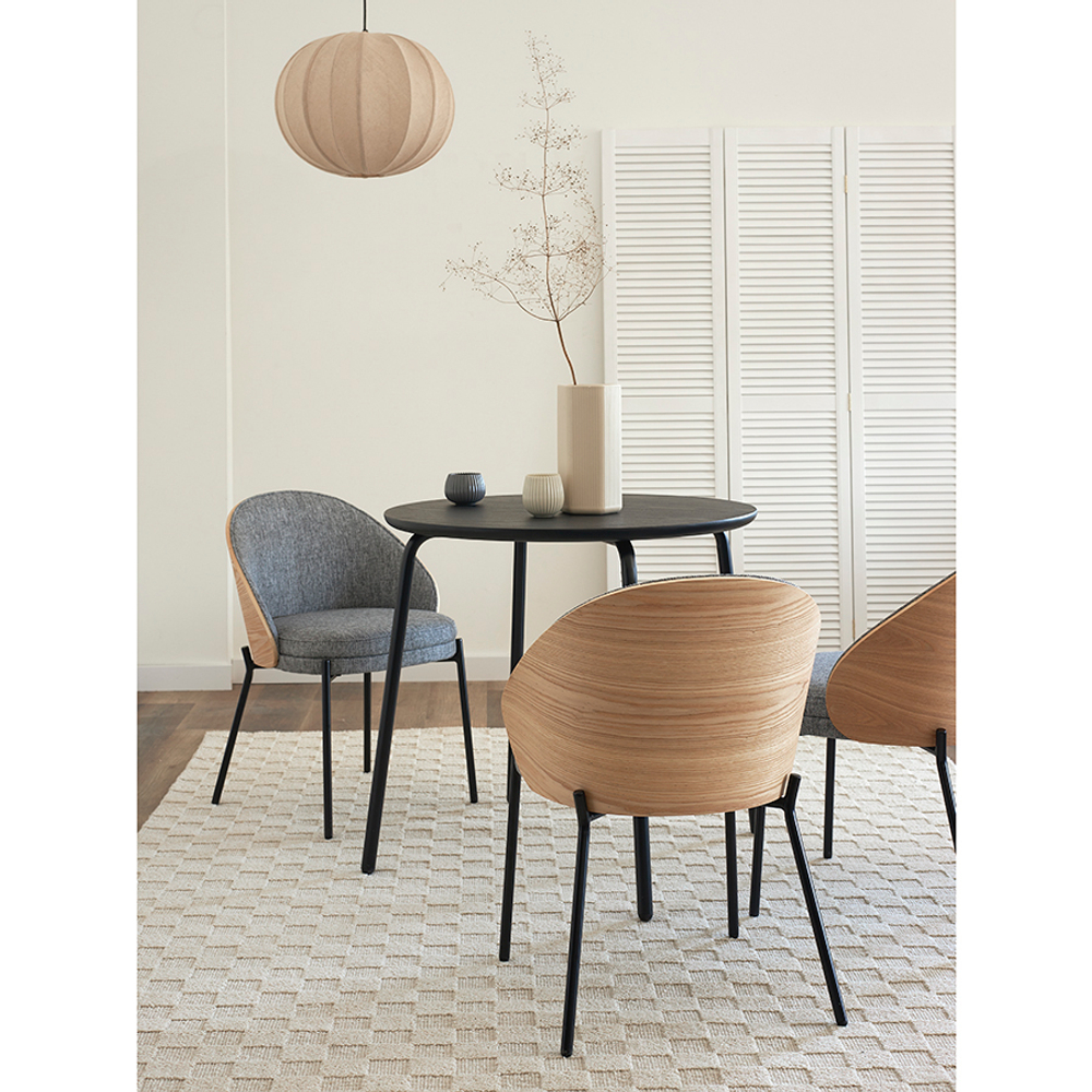 Стол обеденный Round, 90 см, черный