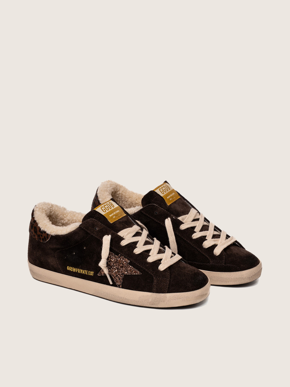 Golden Goose Super Star Suede Chocolate Leo Heel