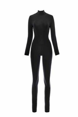 "Panther jumpsuit" Комбинезон с открытой спиной из эластичного трикотажа