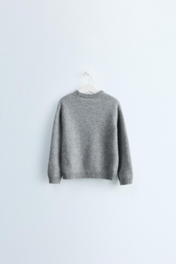 ZARA TIMELESS — СВИТЕР ИЗ 100% КАШЕМИРА, СЕРЫЙ