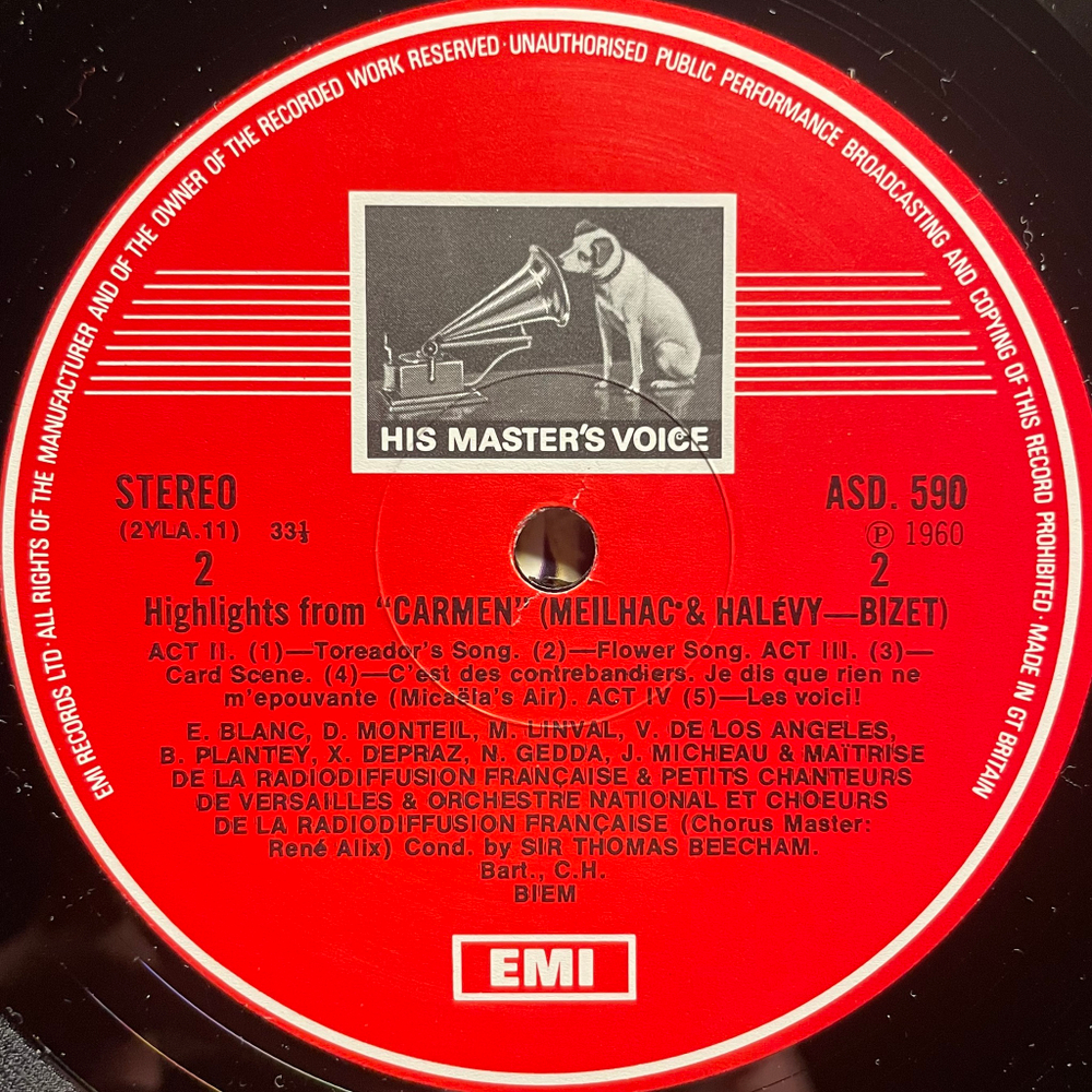 Бизе - Кармен - основные фрагменты (Англия 1973г.)