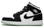 Jordan 1 Mid White Black Teal Tint GS