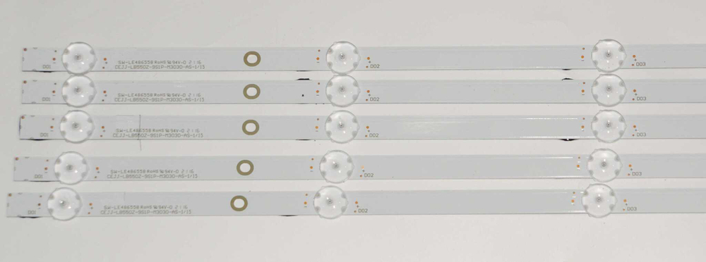 Подсветка SW-LE486558 CEJJ-LB550Z-9S1P-M3030-AS-1/15 для PHILIPS 55PUS7406/60 и др. (5шт.)